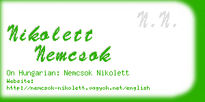 nikolett nemcsok business card